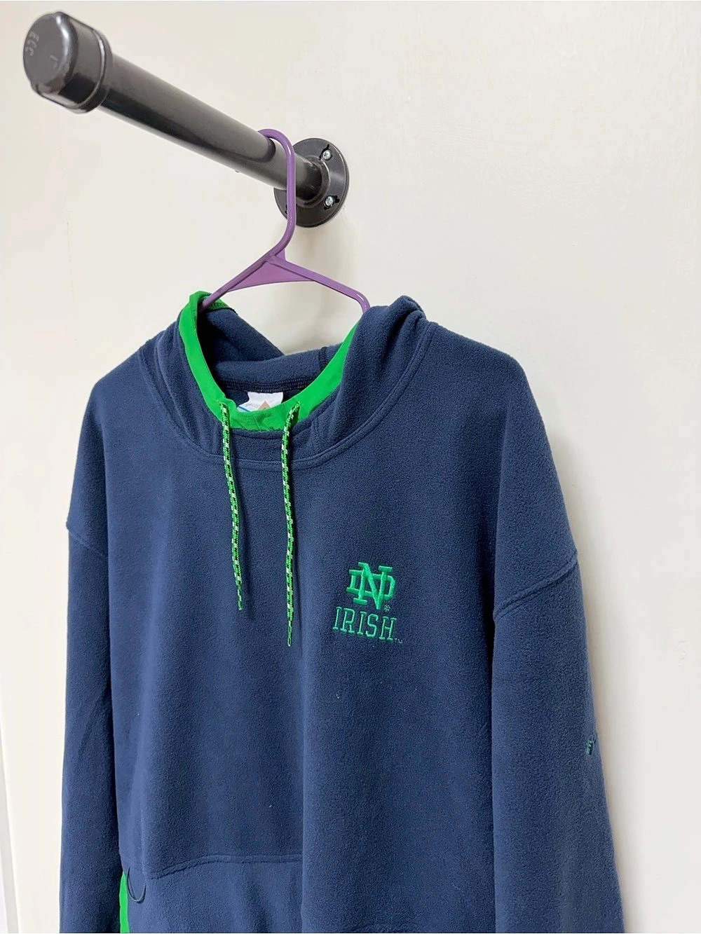 Columbia Notre Dame Men's Blue & Green Hoodie Size Medium NWT